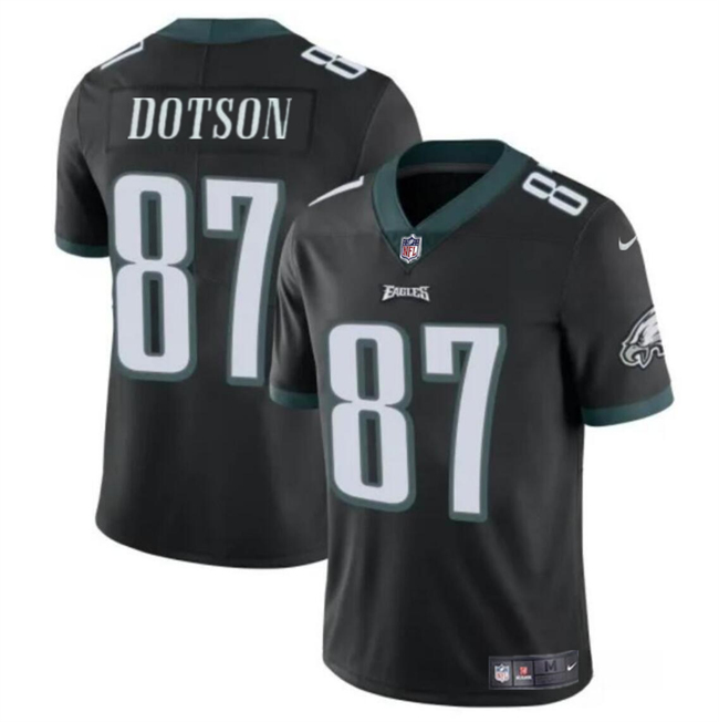 Men's Philadelphia Eagles #87 Jahan Dotson Black Vapor Untouchable Limited Football Stitched Jersey